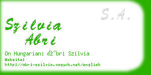 szilvia abri business card